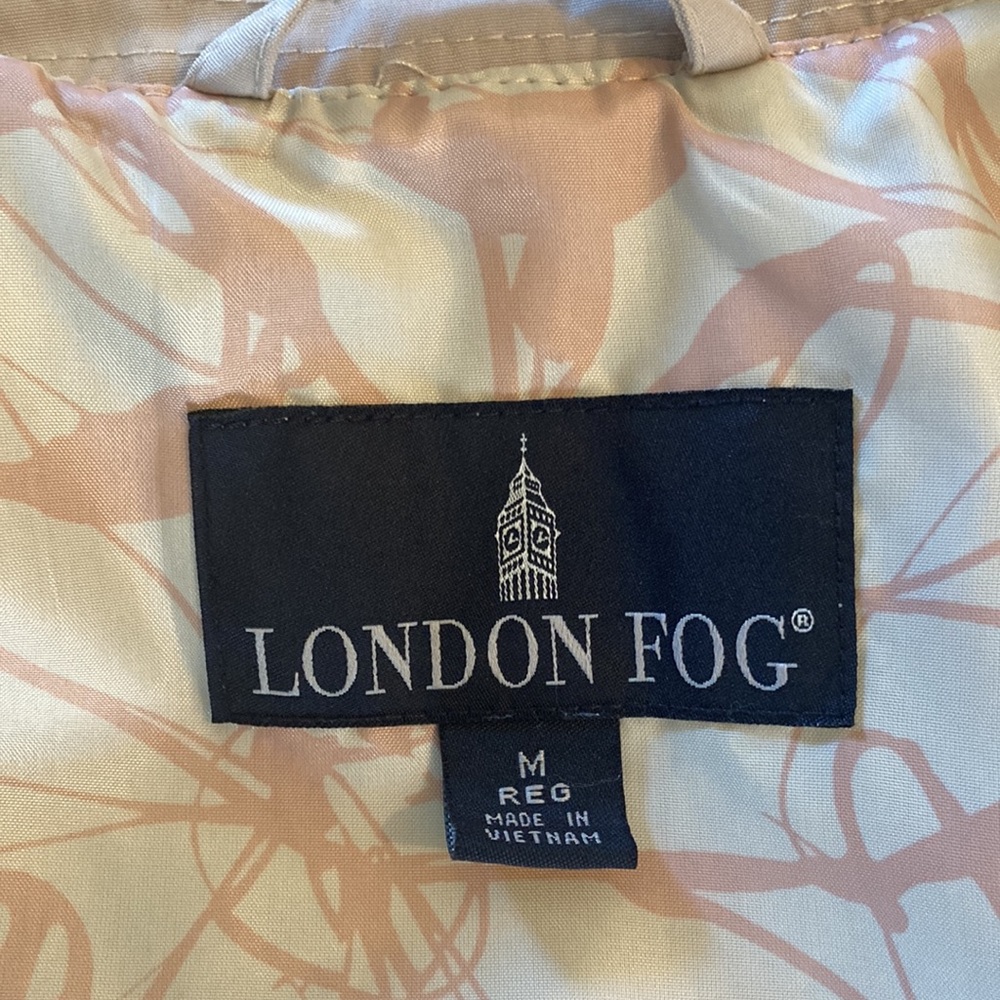 London Fog Lined Womens Trench Coat Jacket Tan Midlength Size M - Picture 5 of 7